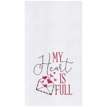 C&F Home My Heart Is Full Embroidered Cotton Flour Sack Kitchen Towel