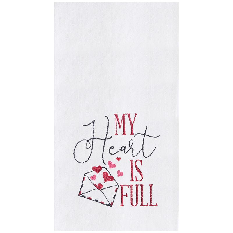 C&F Home My Heart Is Full Embroidered Cotton Flour Sack Kitchen Towel, 1 of 7