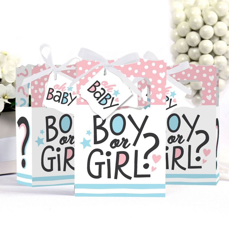 Big Dot of Happiness Baby Gender Reveal - Team Boy or Girl Party Favor Boxes - Set of 12, 3 of 7
