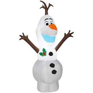 Gemmy Christmas Airblown Inflatable Olaf in Standing Pose, 4 ft Tall, White - 1 of 4