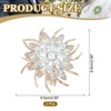 Unique Bargains Wedding Party Birthday Vintage Rhinestone Crystal Flower Lapel Brooch Pin 2 Pcs - 2 of 4
