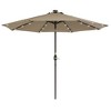 Sonkuki 9 ft Outdoor LED Round Solar Lighted Patio Market Umbrella W/Tilt, UV-Resistant Fabic for Backyard, Garden - 2 of 4