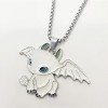 Matching Dragon Couple Necklace Set - Gothic Black & White Jewelry Gift for Him & Her - 4 of 4