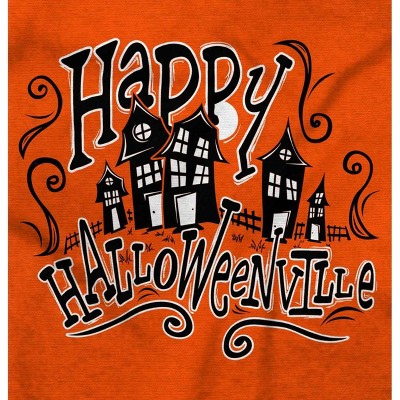 Happy Halloween Ville Haunted Houses Girls Kids T Shirt Tees Brisco Brands
