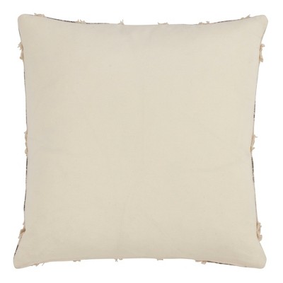 Multi-Color Cotton Triangle Embroidered Square Throw Pillow