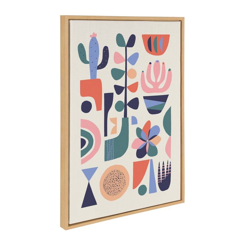 Sylvie Mid Century Succulents by Rachel Lee Framed Wall Canvas Natural - Kate & Laurel All Things Decor, 3 of 9