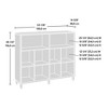 Vynxaria Contemporary Bookcase Brown Finish, 8 Cubbyholes, 1-Inch Panels, Tapered Feet, 53.15"L×14.37"W×45.28"H - 4 of 4