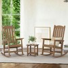 Arceso Outdoor Rocking Chairs Set of 3, 2 Chairs & 1 Table, HDPS Poly Chair, All Weather Resistant, Heavy Duty Rocking Chair for Patio - 2 of 4
