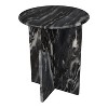 JONATHAN Y Javier 17.75" Contemporary Natural Marble Handmade X-Shaped End Table - 2 of 4
