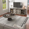 70” Farmhouse TV Stand, Entertainment Center and Media with Sliding Barn Doors & Storage Cabinets - 3 of 4