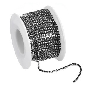 Unique Bargains Bags Clothing Decoration Crystal Rhinestone Sew on Close Claw Chain Trim - 1 of 4