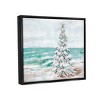 Stupell Industries Snowy Christmas Tree Beach ShoreFloater Canvas Wall Art - 3 of 4