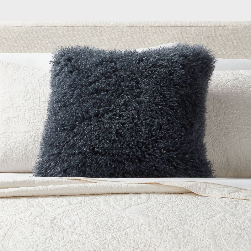 Euro Faux Mongolian Fur Decorative Throw Pillow - Threshold™, 3 of 6
