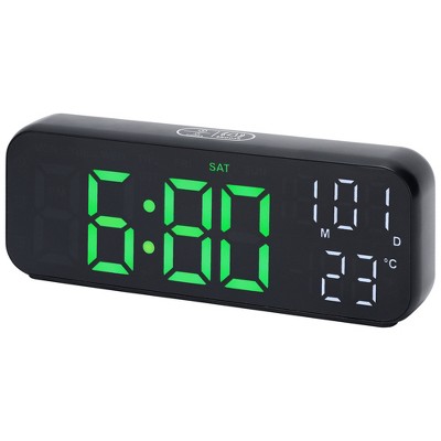 Unique Bargains Electric Alarm Dimmable USB Charging Port Alarm Clock 6.7x2.4x1.2 Inches