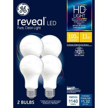 GE 4pk 11W 100W Equivalent Reveal LED HD+ Light Bulbs