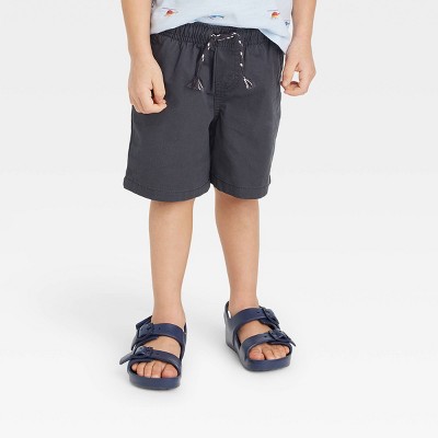 Toddler Boys' Woven Pull-On Shorts - Cat & Jack™ Charcoal Gray 12M