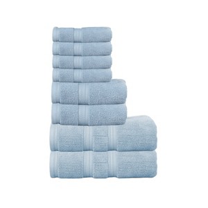 Home Weavers Elegance Essentials 550GSM 100% Cotton Zero Twist Super Absorbent Bath Towel Set - 1 of 4