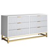 6-Drawer Dresser - Modern Wood Chest of Drawers with Gold Handles - 2 of 4