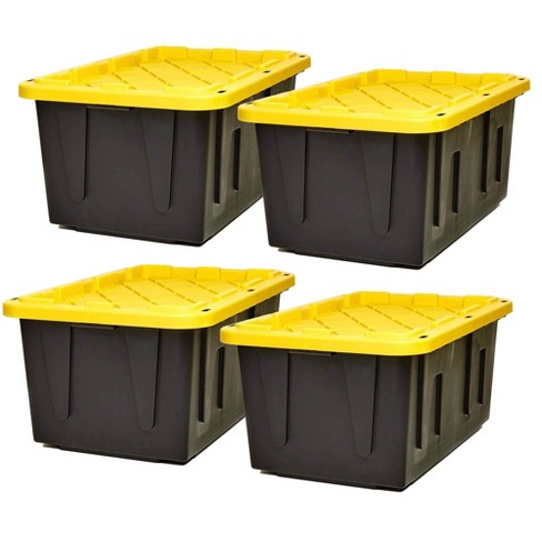 Homz 15-gallon Durabilt Plastic Stackable Storage Organizer Container W ...