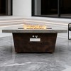 BAOURE 42 Inch Black Rectangle Gas Fire Pit Table with Cement-Imitating Texture, 50,000 BTU Outdoor Firepit Table for Patio, Backyard - 2 of 4