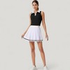 Anna-Kaci Active Women's Two-Piece Tennis Set with Sleeveless Polo Crop Top and Pleated High Waist Skirt - 3 of 4