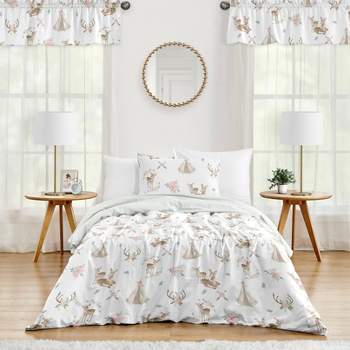4pc Deer Floral Twin Kids' Comforter Bedding Set - Sweet Jojo Designs