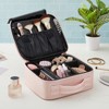 Ambiger Makeup Pouches for Women | Roll Up Makeup Hanging Bag | Folding  Travel Toiletry Bag with 4 Compartments | Detachable Cosmetic Organizer  (Pink)