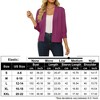 Women's 3/4 Sleeve Cropped Cardigan Sweater Open Front Short Shrugs Cardigans Lightweight Sweaters - 2 of 4