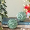 TopComfy Decorative Object Christmas Ball Ornaments Set of 6 for Holiday Party Decorations, Green, 3.9"*3.9"*3.9" - 2 of 4