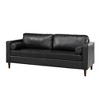85" PU 3-Seater Sofa with 2 Throw Pillows - 3 of 4