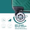 SEVOBAL Luggage 4 Piece ABS Lightweight Spinner Set with Aircraft Wheels and Adjustable Pull Rod for Travel, Green, 30.15"*20.2"*11.5" - 4 of 4