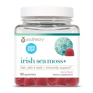 Youtheory Zero Sugar Irish Sea Moss Gummy 90ct - 1 of 4