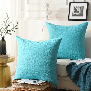 Marcielo 2 Pack Throw Pillow Cover Embroidery Euro Sham Covers - 1 of 4