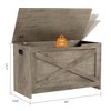 30 Inch Wooden Storage Bench with Safety Hinge, Large Shoe Storage Chest, Easy Assembly - 4 of 4