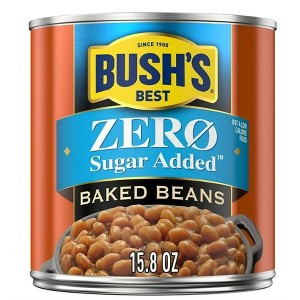 Bush's Zero Sugar Added Baked Beans, Canned Beans, 15.8 oz Can (Pack of 2) - 1 of 3