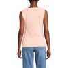 Lands' End Women's Sleeveless Pointelle Rib Boat Neck Tank - 2 of 4