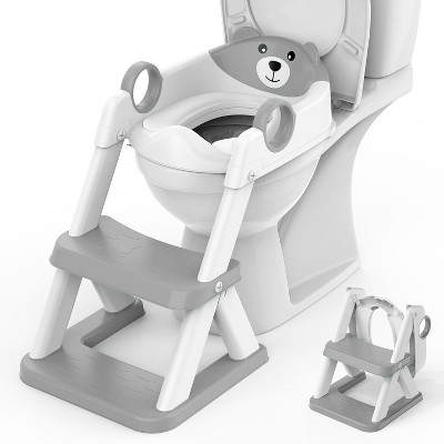 BabyBond 2 in 1 Potty Training Toilet Seat with Splash Guard Anti-Slip Pad Step Stool