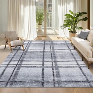 Coucheta Machine Washable Non-Slip Runner Rug Ultra Thin Geometric Entryway Mat Stain Resistant for Kitchen Hallway Bedroom,Multi-Color & Size - 1 of 4