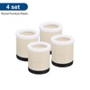 Unique Bargains Adjustable Anti-Slip Chair Table Round Furniture Risers 4 Set - 3 of 4