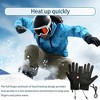 HTUTWOO USB Heated Gloves, Waterproof Touch Screen Gloves, Winter Warm Gloves for Cycling and Outdoor Activities, Perfect for Men Women - 3 of 4