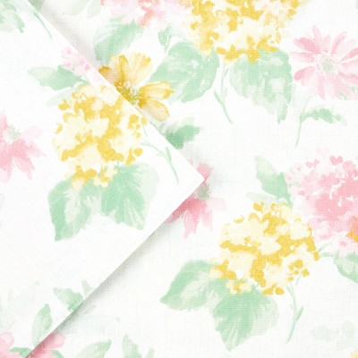 Amber Floral Pink and Yellow Cotton-Blend Placemats Set of 4