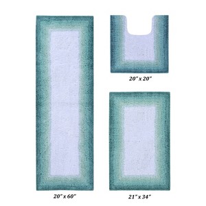 Torrent Collection 100% Soft Cotton Tufted Weave Bath Rug Set, Ombre Pattern, Super Soft & Absorbent, Machine Washable Bathroom Mats - 1 of 4