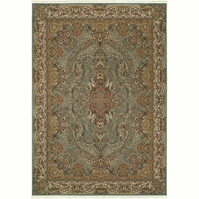 Oriental Weavers Masterpiece 502L2 Blue/ Gold Indoor Area Rug - 2'3" x 10'