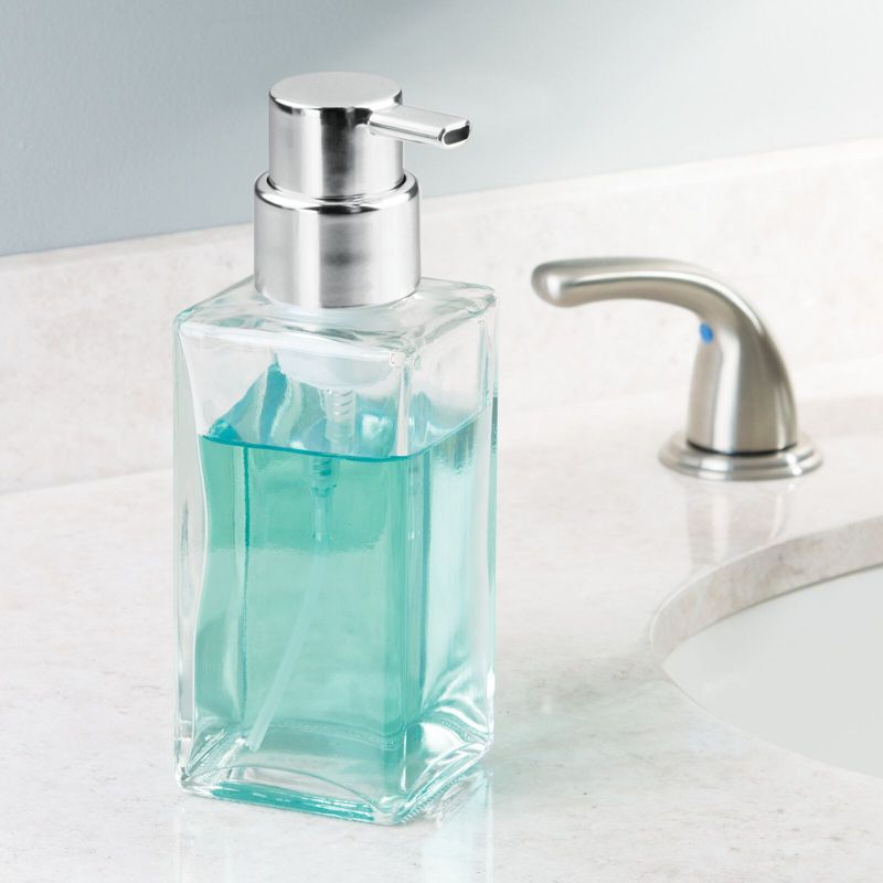 mDesign Glass Refillable Foaming Soap Dispenser Pump, 2 of 7