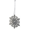 Northlight Hanging Snowflake Christmas Ornament - 4.75" - Gray - image 4 of 4