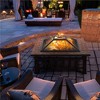 Yaheetech 34in Fire Pit Table Outdoor Patio Fire Pits Square Steel Stove with Mesh Screen and Cover - 2 of 4