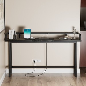 VECELO Narrow Console Table with Charging Station & Power Outlet - 1 of 4