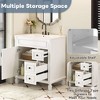 30" Modern Bathroom Vanity with Ceramic Sink, Small Storage Cabinet with 2 Drawers, Adjustable Shelf & Retro Handles for Bathroom - 2 of 4