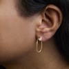 Haus of Brilliance 14K Yellow Gold Plated Silver 1/10 Cttw Diamond Textured Oval Dangle Earrings - 4 of 4