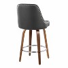 LumiSource Set of 2 Studded Marcel Counter Height Barstools - 4 of 4